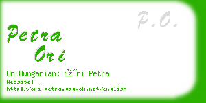 petra ori business card